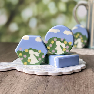 雪花 玉兔子 心素Soap挤皂器配件模板冷制手工皂 小鹿 挤皂板E