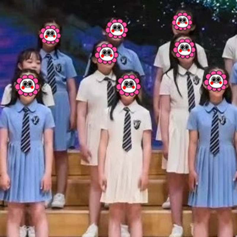 国庆儿童合唱演出服学院风中小学生高中学生诗歌朗诵班服毕业服装