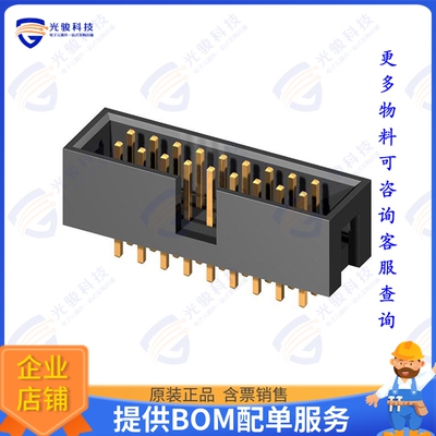 CH87142V201 连接器2.54MM(.100) DUAL ROW BOARD STRA