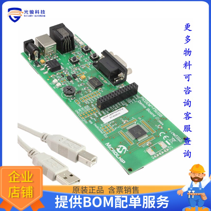 DM163025-1【BOARD DEMO PICDEM PIC18F45K50】评估和演示板套件 - 实物图