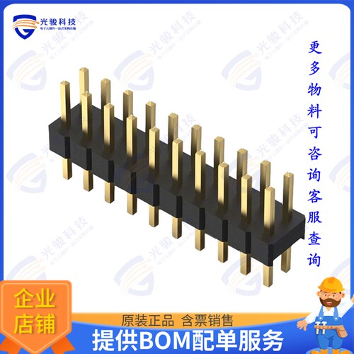 BF050-20-A-B-0200-0300-L-G 连接器20POS, 2MM PITCH PIN HDR, D