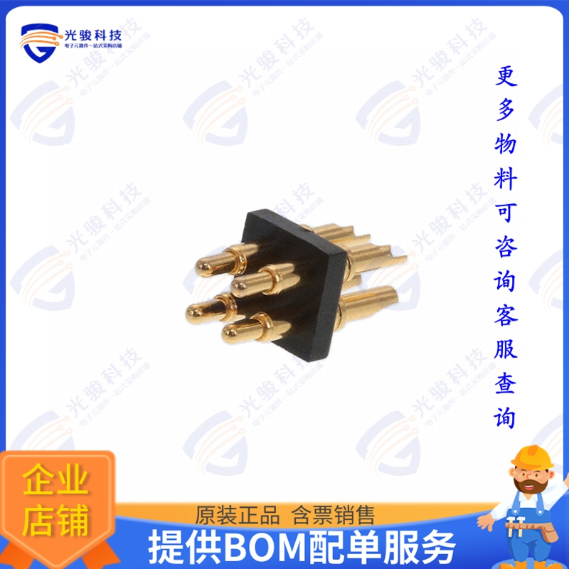 PH2-3B-04-MVS-5375 连接器CONN SPRING PISTON 4POS SLD PCB