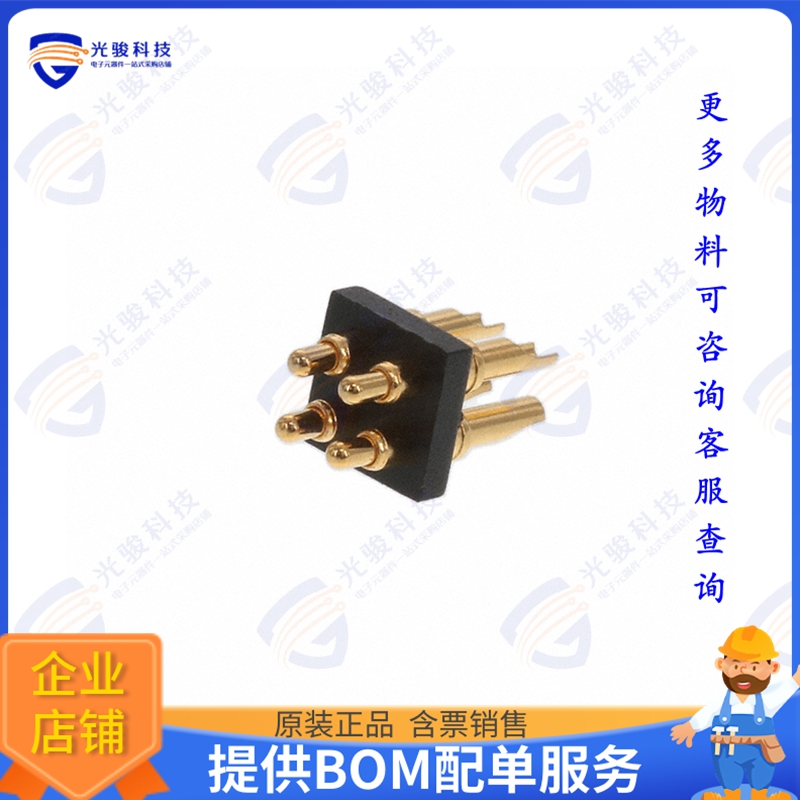 PH2-3B-04-MVS-4360 连接器CONN SPRING PISTON 4POS SLD PCB