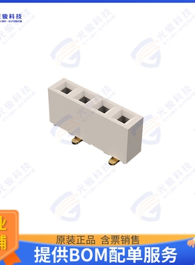 BG306-04-A-1-0400-L-B 连接器4W, 2.54MM PITCH SCK, SIL, SMT,