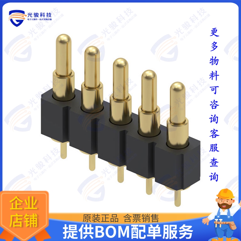 816-22-005-10-003101 连接器CONN SPRING PISTON 5POS PCB