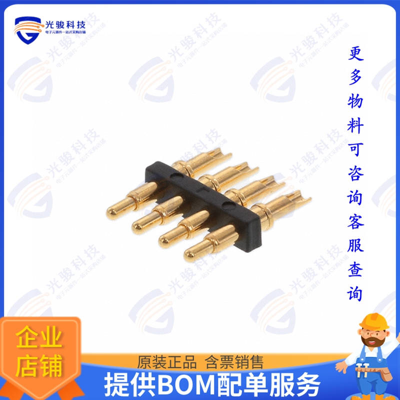 PH1-3B-04-MVS-5375 连接器CONN SPRING PISTON 4POS SLD PCB