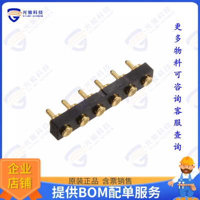 PH1-3F-06-FVP-24415-C1 连接器CONN PAD FOR SPRING PINS 1X6