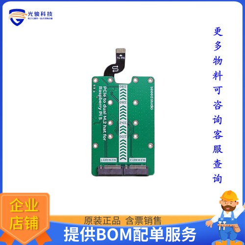 103110064[RPI5 PCIE2 TO DUAL M.2 M-KEY HAT]评估板