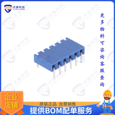 89882-306LF 连接器CONN RCPT 6POS 0.1 GOLD PCB R/A