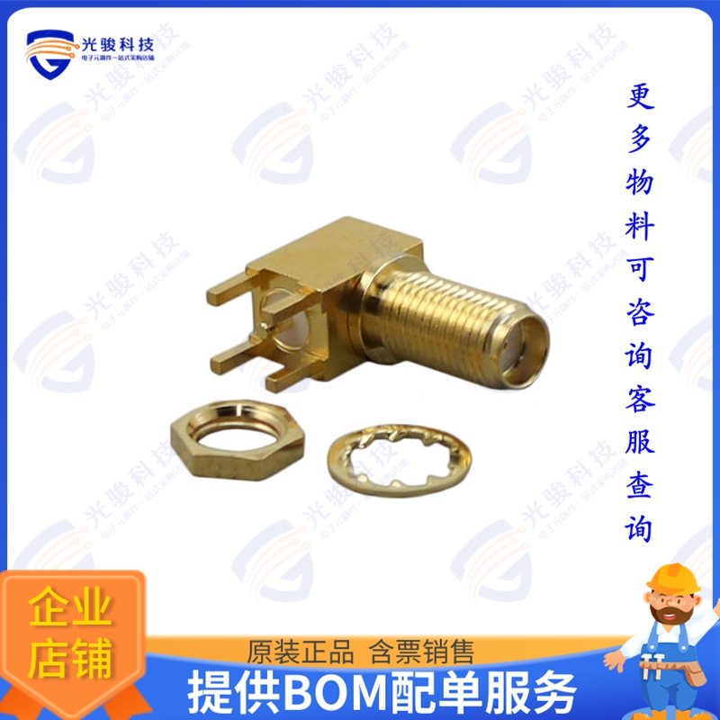 732514961 连接器SMA JACK RA BH RM PCB TH (73251-