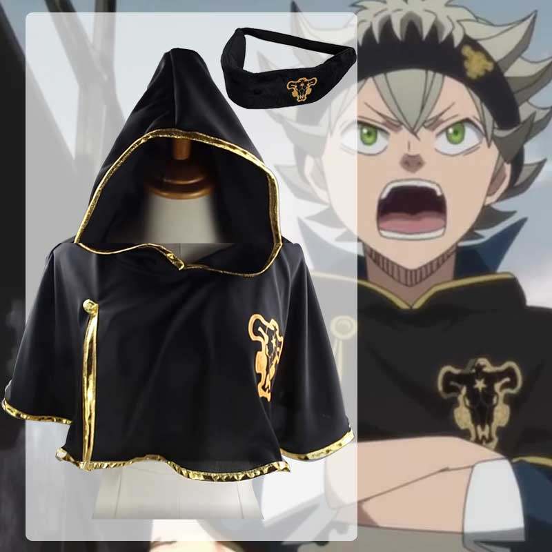 五叶草魔法骑士团斗篷动漫黑色四叶草阿斯塔cosplay披风战斗服