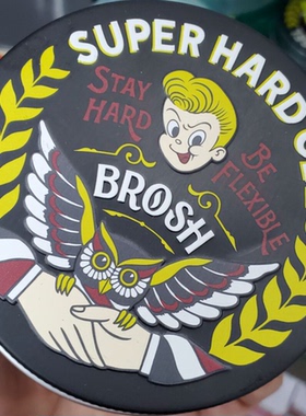 BROSH x Blue Velvet特硬啫喱 男士强力定型发蜡保湿清香限量包裝