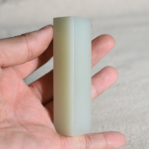 方章做料83g新疆和田玉高端定制礼品 文房镇纸 私人印章 可雕刻