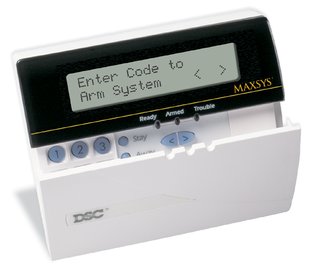 加拿大DSC 报警控制键盘LCD4501Z 大型报警主机128防区 可接6个