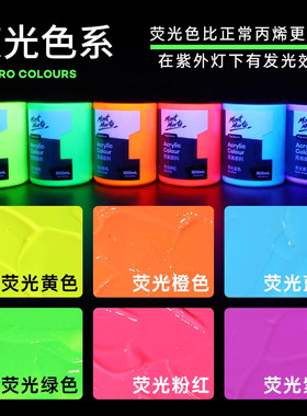 蒙玛特100ml荧光色丙烯颜料套装