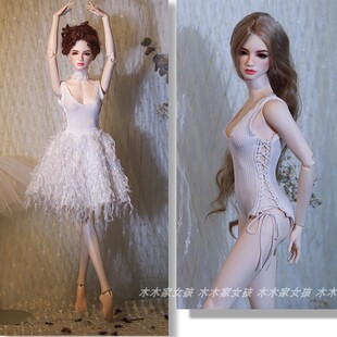 三分BJD打底衣服少女SD1/ 3手作娃娃针织衣服六四分内衣半身裙芭