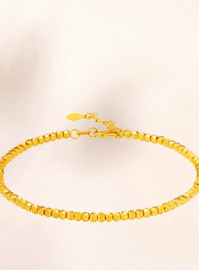 碎金子女转运珠5G蹦迪珠手镯沙金碎银子链子久不掉色