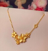 三生花项链五花镂空花朵仿真锁骨链幸福花吊坠送礼物