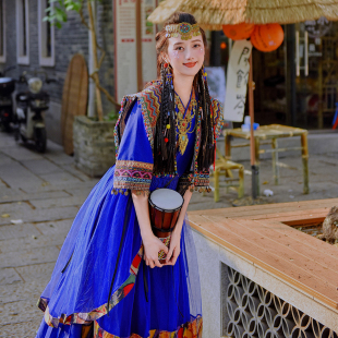 云南大理丽江古城古风民族风女装苗疆异域少女写真服饰贵州旅拍