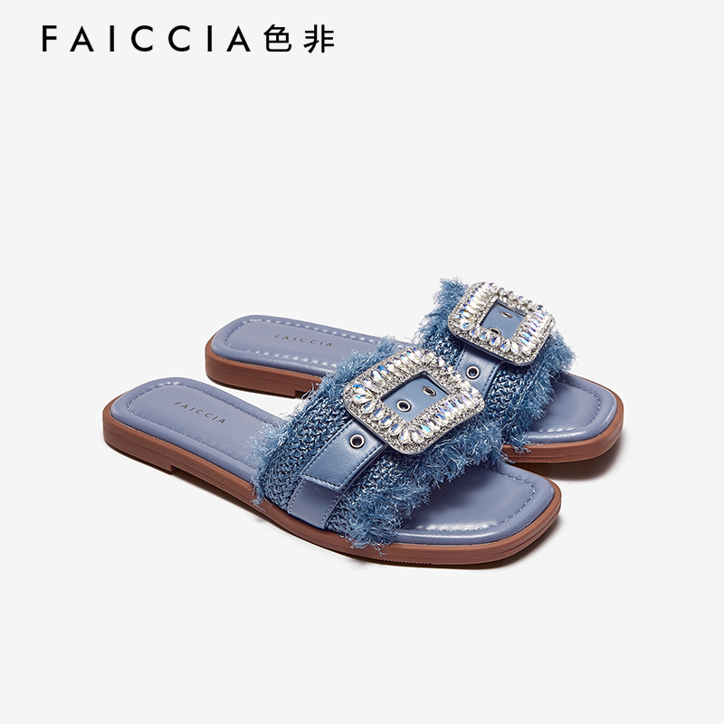 小众设计高级感度假平底拖鞋