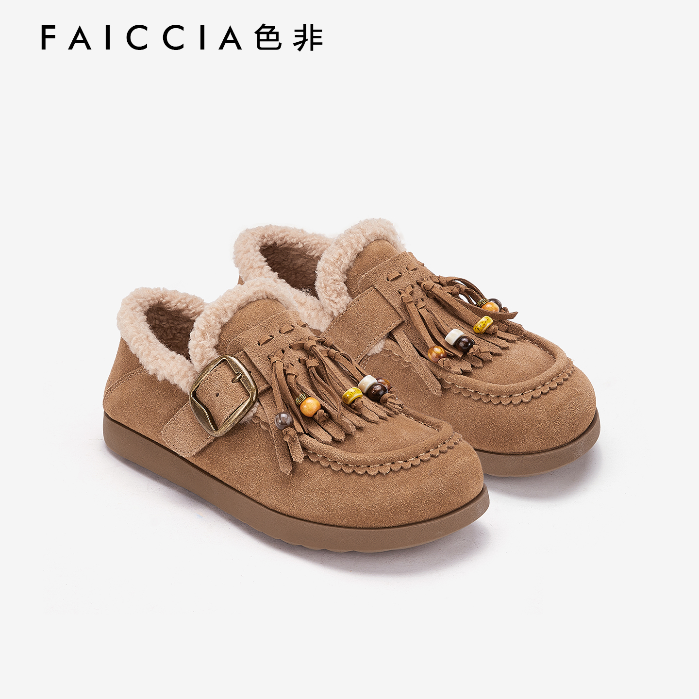 毛绒绒单鞋保暖加绒毛毛鞋