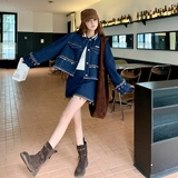 秋季新款时尚套装女牛仔外套+半身裙两件套B127-T6203-P165-K249，女装套装/套裙，浙宝127