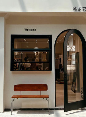 服装店面磨砂黑色亚克力字装饰WELCOME立体装饰门牌招牌门头贴