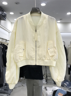 欧洲站高级感棒球服外套女2026春新款时髦宽松休闲短款夹克66035