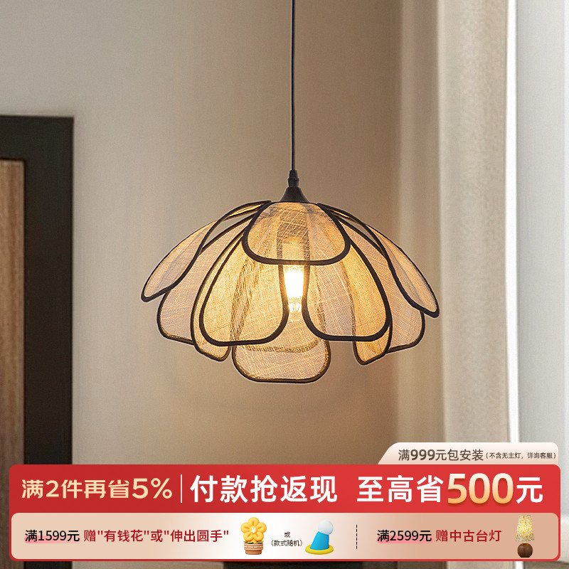摩灯会 床头吊灯 卧室吊线 线过道玄关走廊覆古高级感创意个性装