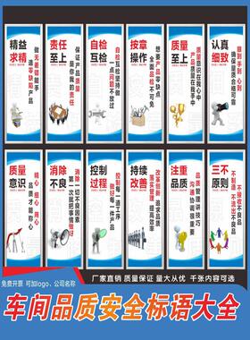 工厂车间生产品质标语激励员工现场管理精益求精文化宣传标语