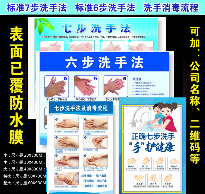 医院学校标准六七7步洗手法