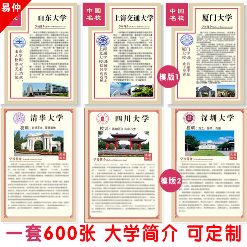 大学励志风名校教室布置墙贴挂图