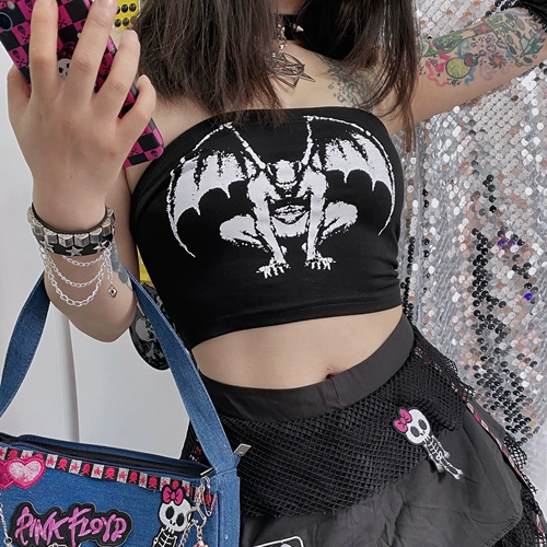 Приталенный бюстгальтер-топ, генерирование электричества, в стиле панк