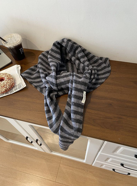 AD迪迪澳洲羊毛wool100%披肩加大秋冬新款保暖三角巾针织围巾女