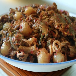 重庆老咸菜垫江特产苦芥包包咸菜四川农家自制小蒜下饭大头干盐菜