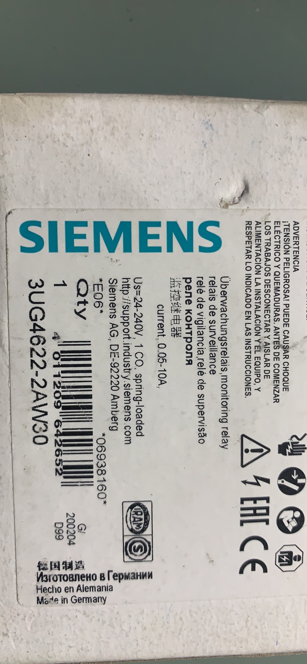 3UG4622-2AW30 西门子监控继电器