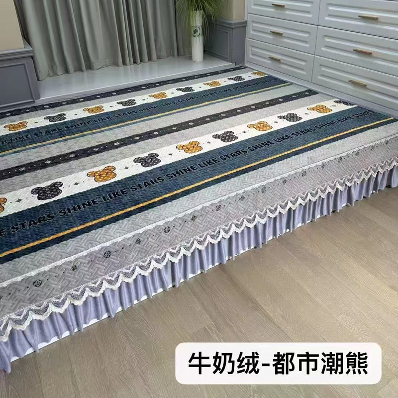牛奶绒大炕床盖秋冬毛绒东北农村土炕火炕毯定制防滑防跑防脏3.5m