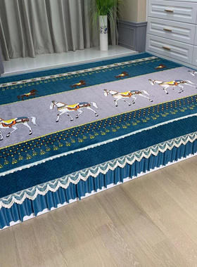 防滑踏踏米大炕盖牛奶绒火炕床单电热炕罩炕毯加厚防跑农村土炕