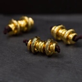 藏式 镀金唐草万能轴万向轴三通连接轴DIY文玩配饰百香星月菩提