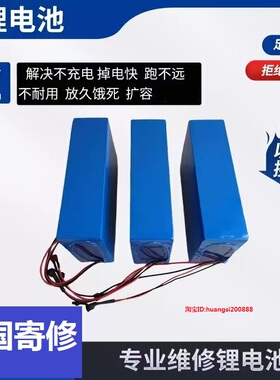 维修电动轻便摩托车磷酸锰铁锂电池12v24v36v48v25ah自行恢复电瓶