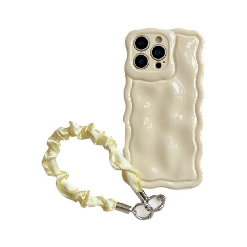 16promax手机壳15pro新款iphone14pro高级感适用苹果13pro小众简约硅胶防摔全包纯色波浪陨石壳高级气泡ins女