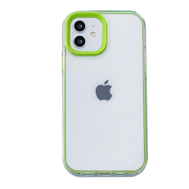 ins透明三合一适用iPhone16/13ProMax苹果14手机壳15糖果色边框11简约少女7p/8学生党个性潮流彩色防摔保护壳