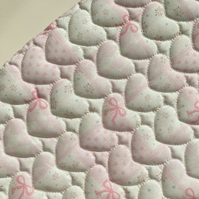 40支粉色拼布爱心绗缝绗棉碎花马卡龙色系手工diy夹棉布面料