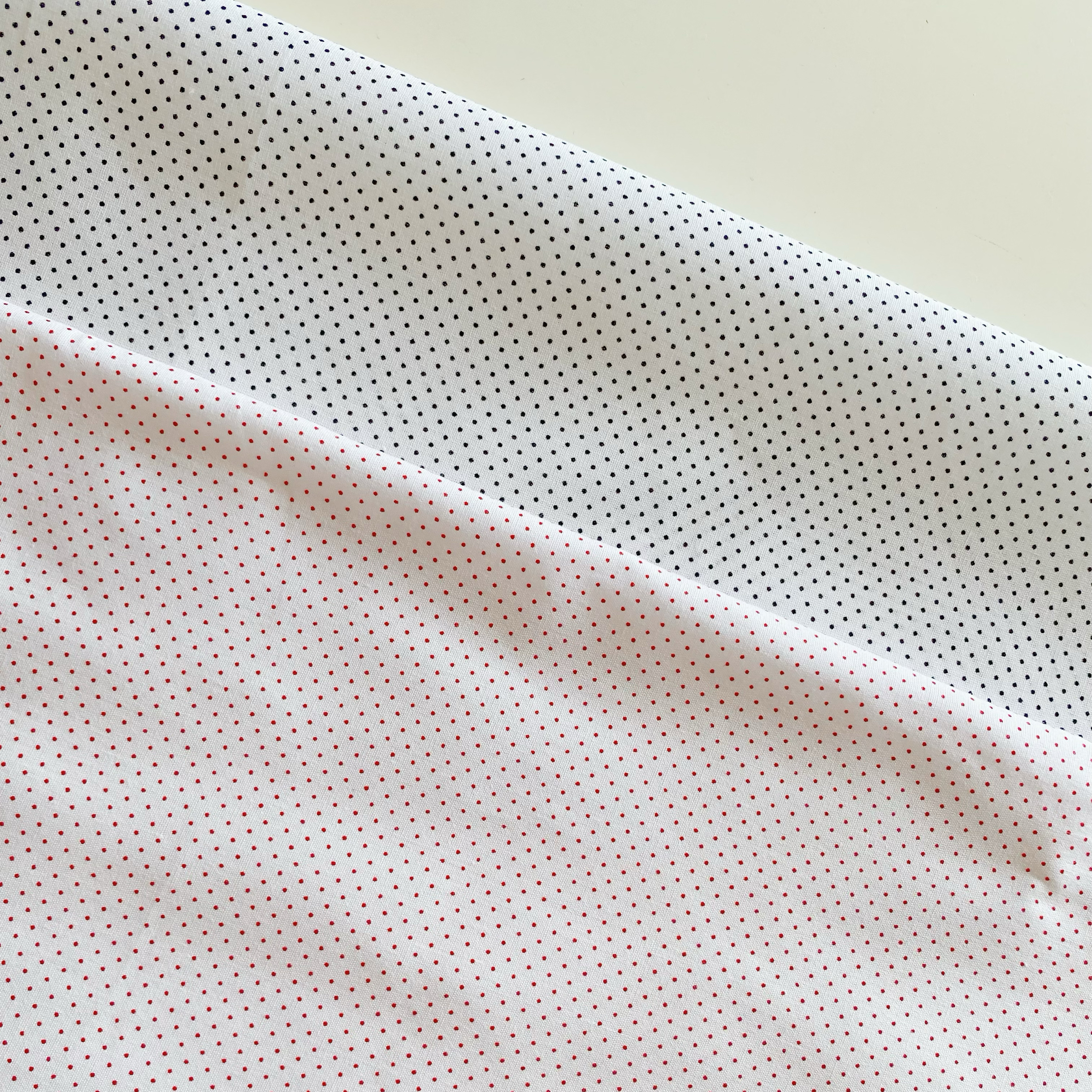 40支芝麻小圆点1毫米复古经典黑白波点纯棉面料发圈手工娃衣