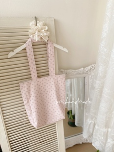 somihandmade手工制作韩式ins碎花帆布包单肩包可装ipad 水果电脑