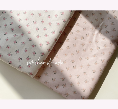 斜纹粉色碎花面料专拍40*145cm，不能连裁