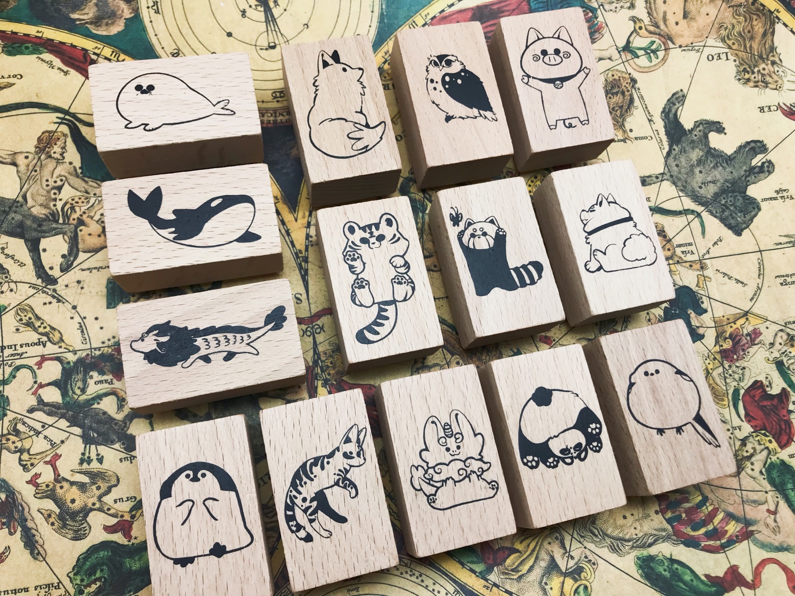 归隐组 我们生活在XX 系列 木质印章 14款  3cmx5cm