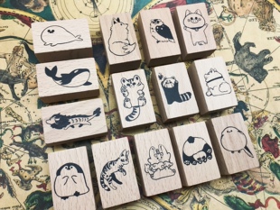 归隐组 我们生活在XX 系列 木质印章 14款  3cmx5cm