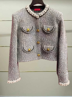 城现货正品24秋 格纹针织短外套LF24Q41ZM116-240