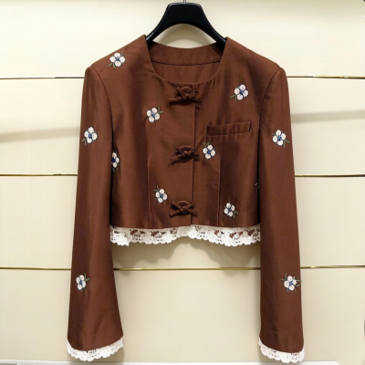 建现货正品26春田园花朵刺绣短外套LF26C61SC275-260